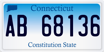 CT license plate AB68136