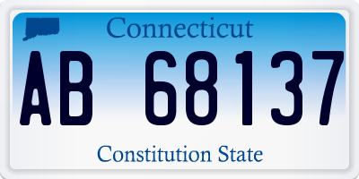 CT license plate AB68137