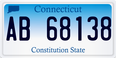 CT license plate AB68138