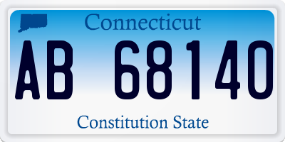 CT license plate AB68140