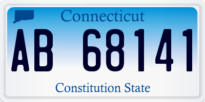 CT license plate AB68141