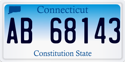 CT license plate AB68143