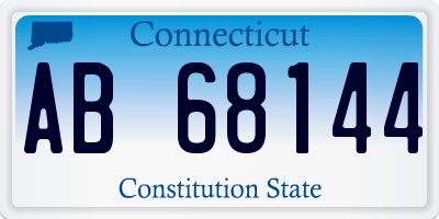 CT license plate AB68144