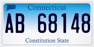 CT license plate AB68148