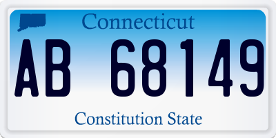 CT license plate AB68149