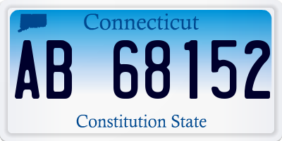 CT license plate AB68152