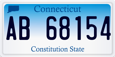 CT license plate AB68154