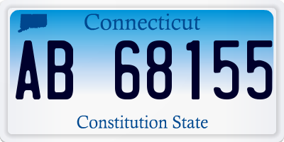 CT license plate AB68155