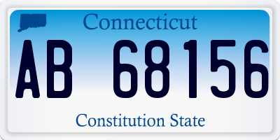 CT license plate AB68156