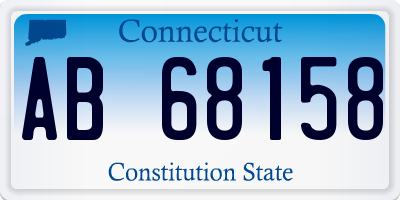 CT license plate AB68158