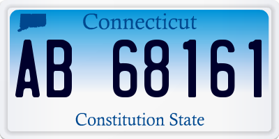 CT license plate AB68161