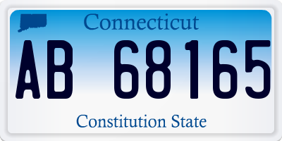 CT license plate AB68165