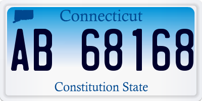 CT license plate AB68168