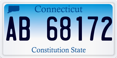 CT license plate AB68172