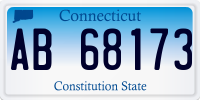 CT license plate AB68173