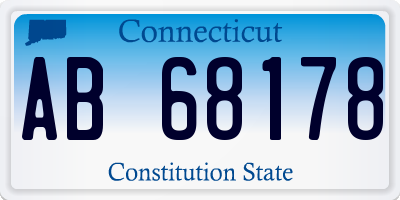 CT license plate AB68178