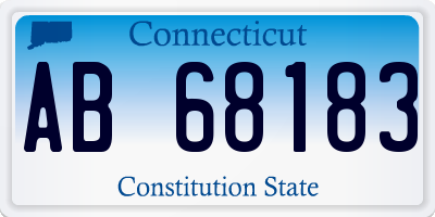 CT license plate AB68183