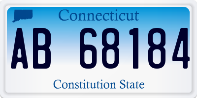 CT license plate AB68184