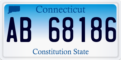 CT license plate AB68186