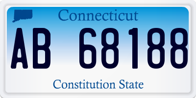 CT license plate AB68188