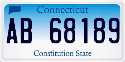 CT license plate AB68189