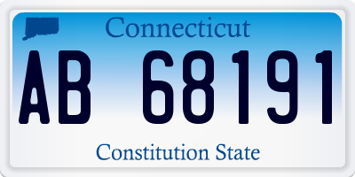 CT license plate AB68191