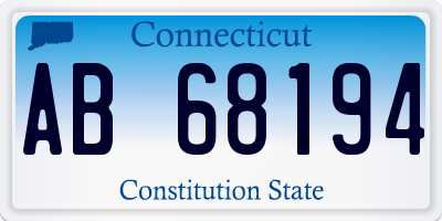 CT license plate AB68194