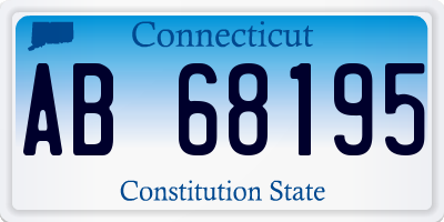 CT license plate AB68195