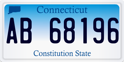 CT license plate AB68196