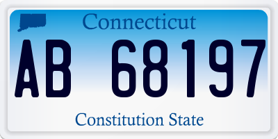 CT license plate AB68197