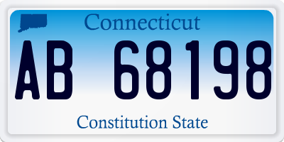 CT license plate AB68198