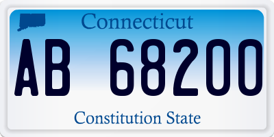 CT license plate AB68200