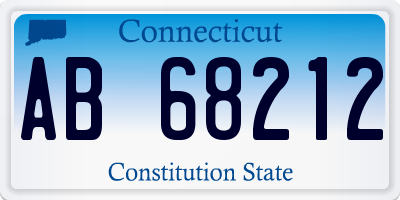 CT license plate AB68212