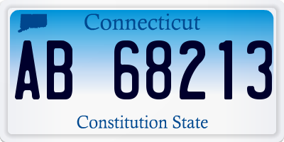 CT license plate AB68213