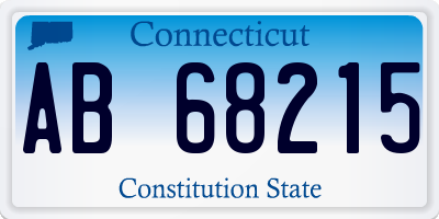 CT license plate AB68215