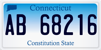 CT license plate AB68216