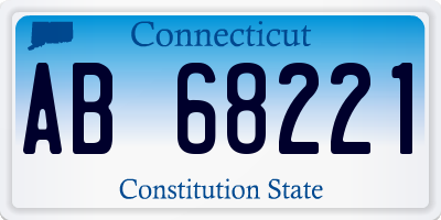 CT license plate AB68221