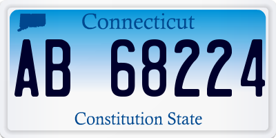 CT license plate AB68224