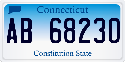 CT license plate AB68230