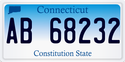 CT license plate AB68232