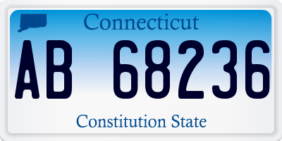 CT license plate AB68236