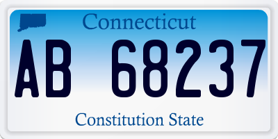 CT license plate AB68237