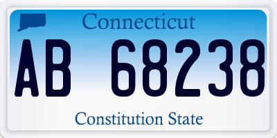 CT license plate AB68238