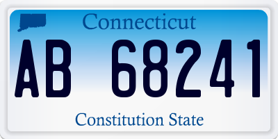 CT license plate AB68241