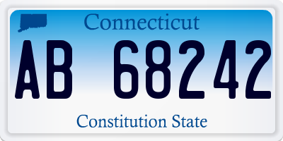 CT license plate AB68242