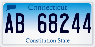 CT license plate AB68244