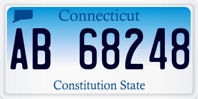 CT license plate AB68248