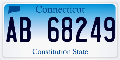 CT license plate AB68249