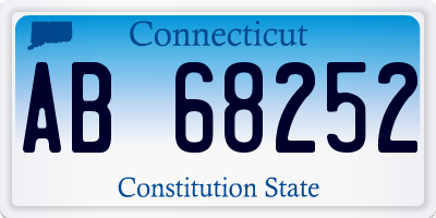 CT license plate AB68252