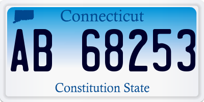 CT license plate AB68253